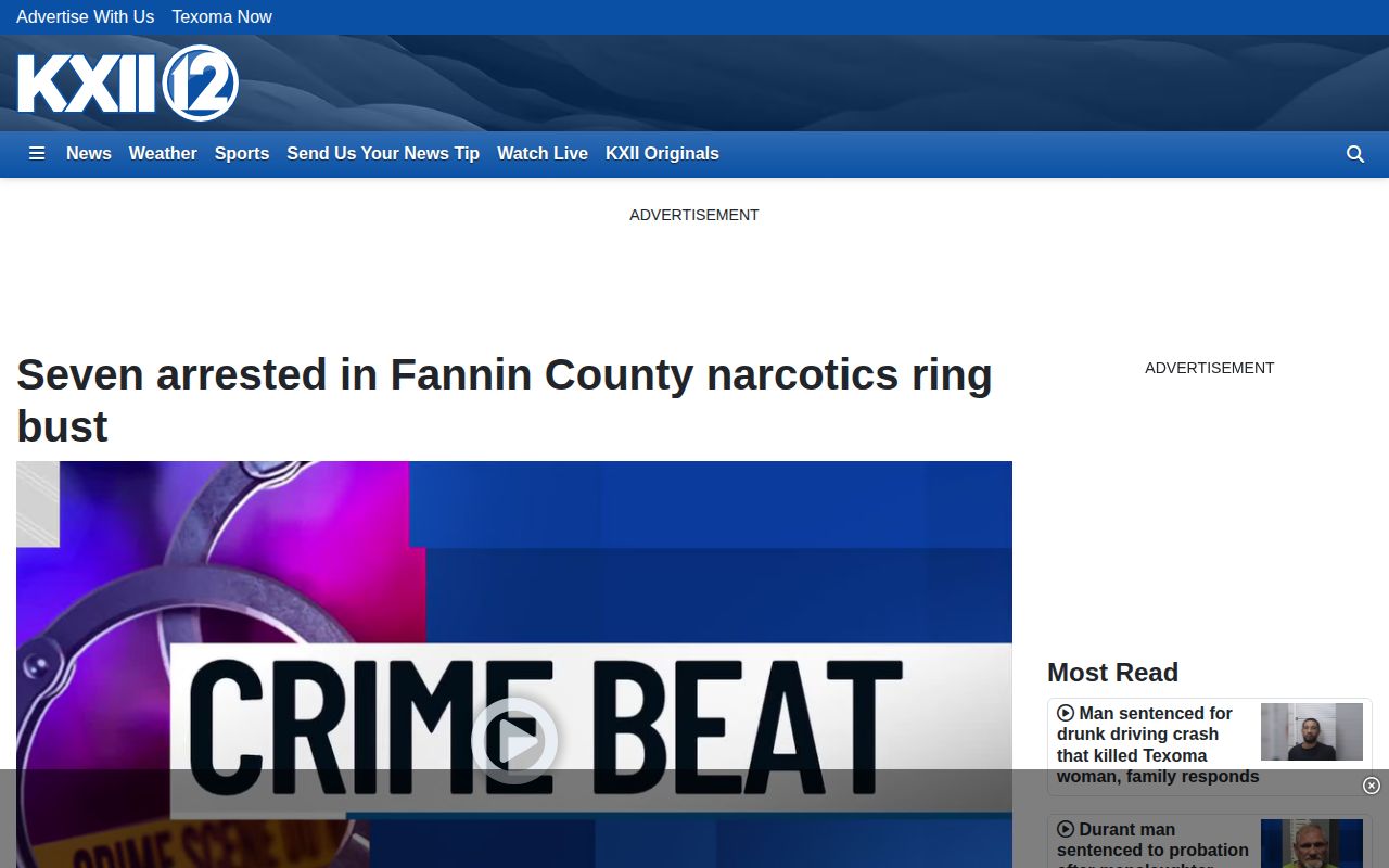Fannin County arrest news report from KXII