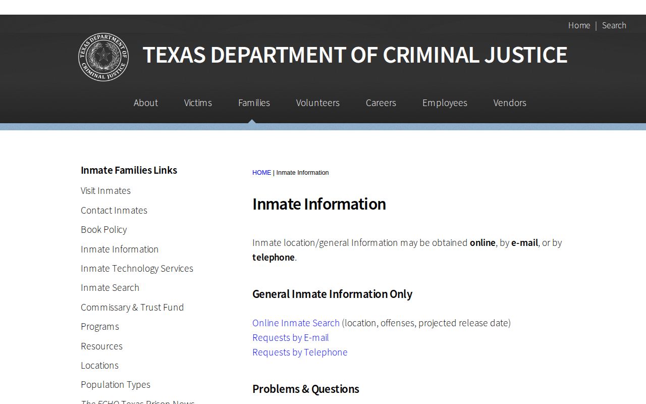 Fannin County related Texas state custody record locator information